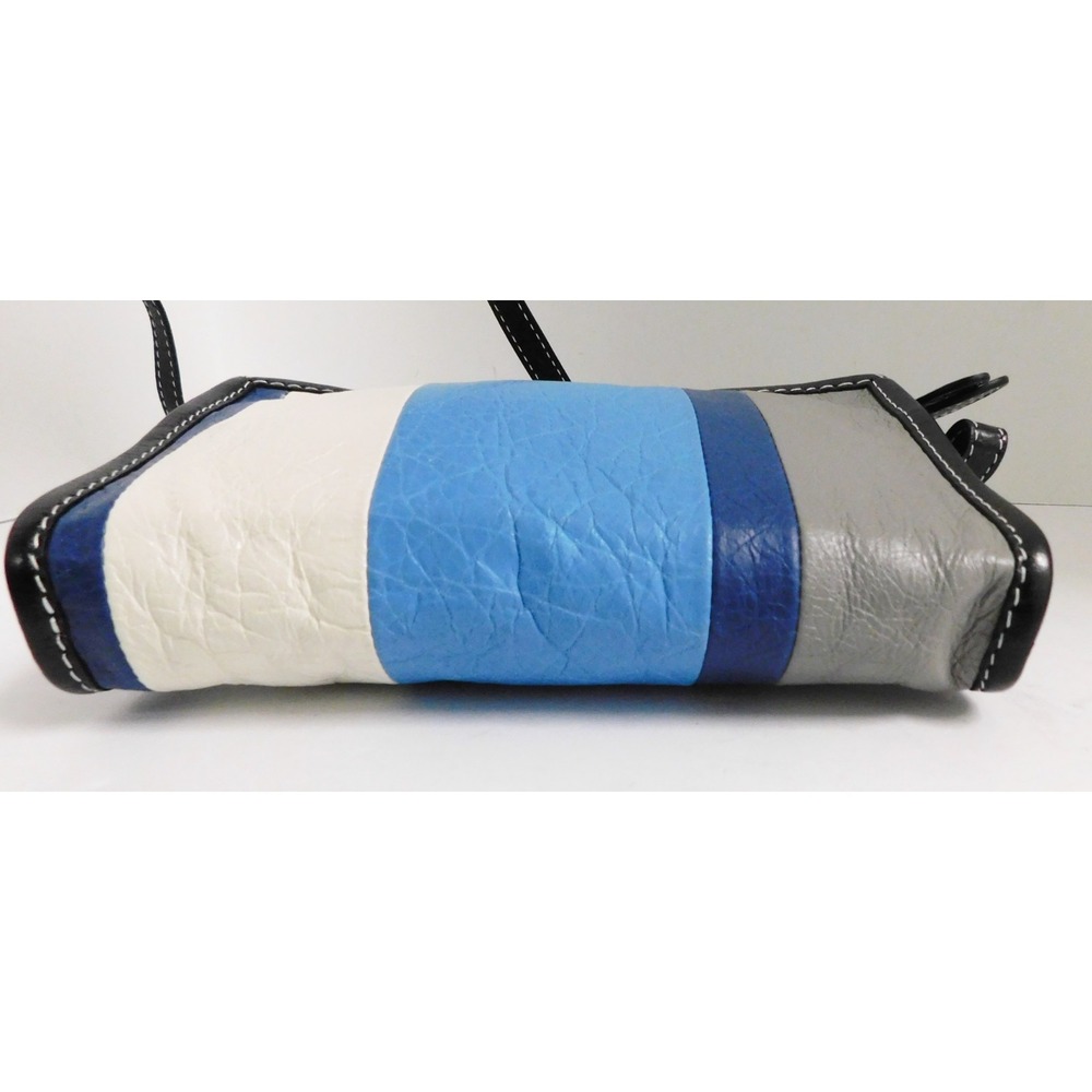 Balenciaga Bazer Striped Leather Multi Color Crossbody Bag - Picture 5 of 6